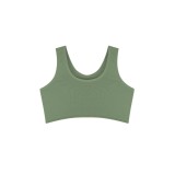 Cumpara ieftin Bustiera din bumbac pentru dama, cu bretele groase, 46720, Verde