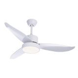 Ventilator de tavan, lustra led 18w, 3 palete, 1800lm, telecomanda, timer