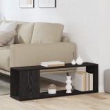 Bibliotecă vidaXL Neagră din Lemn de Stejar 100x24x32 cm