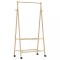 Gossi suport pentru haine cu rafturi si roti 96x45,5x155,5 cm bambus