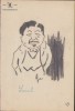 Caricatura Pierre Laval Geo Dumitrescu Semnata HST 157S &#039;30 | Autograf Poet Rom&acirc;n Membru al Academiei Romane