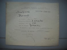 HOPCT DOCUMENT VECHI 320 MINISTERUL INDUSTRIEI COMERT EXTERIOR /BUCURESTI 1936