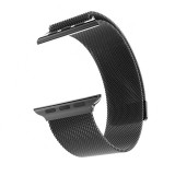 Cumpara ieftin Curea metalica milanese black pentru Apple Watch 42/44 mm, marime universala, seriile 1,2,3,4,5,6,7,8,9 neagra