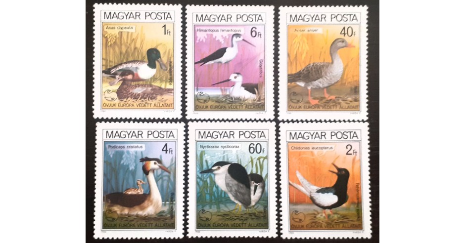 Ungaria 1980 pasari, fauna, rate, ga?te, serie 6v.mnh | arhiva Okazii.ro
