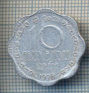 AX 509 MONEDA- SRI(SHRI) LANKA - 10 CENTS -ANUL 1978 -STAREA CARE SE VEDE foto