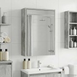 vidaXL Dulap cu oglindă pentru baie Gri din beton 43 x 16 x 62.5 cm 889138