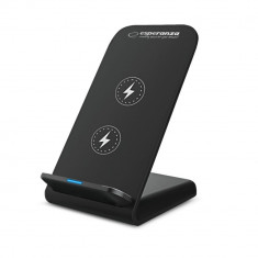 Suport smartphone cu incarcare wireless, Esperanza 95871, 15W, USB-C, indicator LED, negru