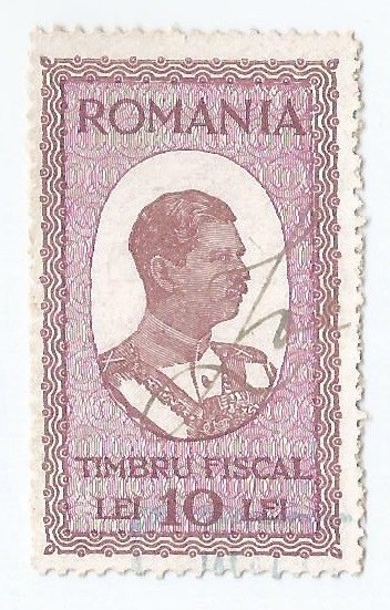 *Romania, lot 1102 cu 1 timbru fiscal general, 1932, oblit.
