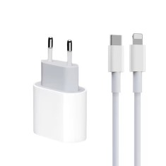 Incarcator pentru compatibila iPhone 14/13/12/11/iPad/AirPods,1M Type-C, cablu de date Lightning, Fast charge 20W, Alb