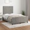 VidaXL Cadru de de pat fără saltea Gri deschis 120x190 cm catifea 3270566