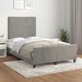 VidaXL Cadru de de pat fără saltea Gri deschis 120x190 cm catifea 3270566