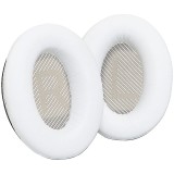 Set 2 bureti Edman pentru casti Bose QuietComfort 35, 35 II, QC35, QC35 II, Spuma cu memorie, Piele ecologica, Alb