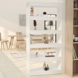 Bibliotecă/Separator cameră, alb, 80x30x166 cm, PAL, vidaXL