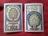 Serie Togo 1960 Anul Refugiatilor , 2 valori