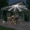 vidaXL Pavilion cu șir de lumini LED, antracit, 300x300cm 3070339