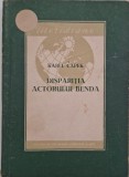 Disparitia actorului Benda - Karel Capek