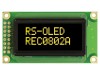 Afișaj OLED Alfanumeric RAYSTAR OPTRONICS 8x2 Galben, 4.8-5.3V DC, Dimensiuni 58x32x10mm