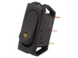 Comutator Basculant SPST ON-OFF 25A 12V Negru cu LED