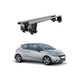 Bare transversale portbagaj aluminiu pentru Peugeot 208 2012-2015 plafon neted