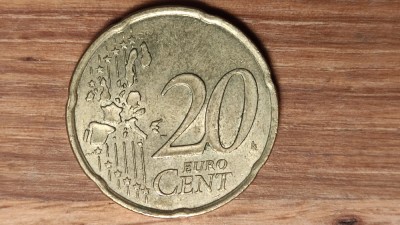 Franta - moneda de colectie - 20 euro cent 1999-2001 - Prima harta a Europei foto