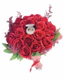 Buchet mediu personalizabil cu trandafiri pentru cerere in casatorie (Rosu), Eventissimi&reg;