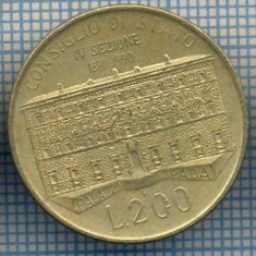 AX 1421 MONEDA-ITALIA-200 LIRE-ANUL1990 CONSILIUL DE STAT -STAREA CARE SE VEDE