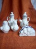 Set oliviera vintage din portelan italian lucrate manual, 5 piese in cosulet
