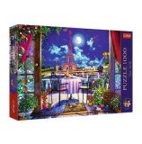 Cumpara ieftin Puzzle Trefl Premium Plus Tea Time - Parisul in lumina lunii, 1000 piese