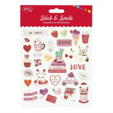 Cumpara ieftin Abtibilduri DACO Lipeste si Zambeste, Model Love, Multicolor, 28 Buc/Set, Autocolante Love, Stickere Decorative, Stickere pentru Copii, Abtibilduri Co