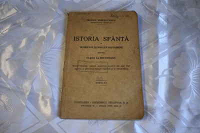 Irineu Mihalcescu - Istoria sfanta (1944) manual pentru clasa I secundara foto