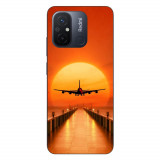 Husa compatibila cu Xiaomi Redmi 12C Silicon Gel Tpu Model Airplane Sunset