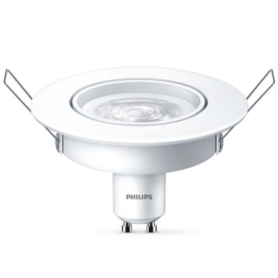 Spot LED incastrat, 3W, lumina neutra, GU10, orientabil, alb foto