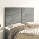 vidaXL Tăblii de pat, 4 buc, gri deschis, 72x5x78/88 cm, catifea