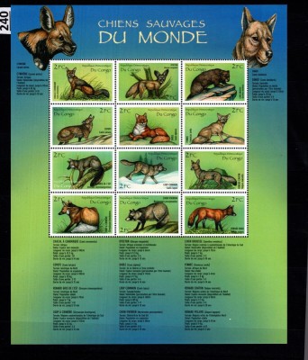 CONGO-Fauna -I--Bloc cu 12 timbre MNH foto