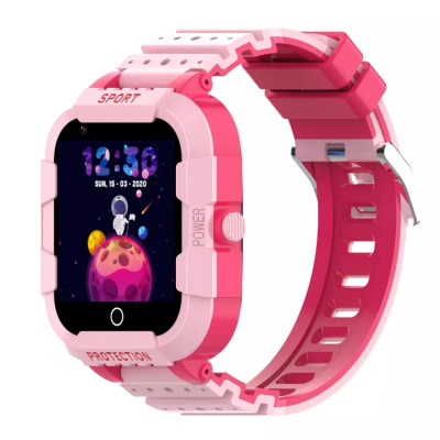 Ceas Smartwatch Pentru Copii Wonlex CT12 cu Functie telefon, Localizare GPS, Apel video, Pedometru, Contacte, Alarma, Roz foto