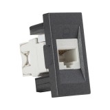 Priză date UTP Cat.6e 1M antracit Moda Voice &ndash; ELBI