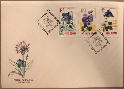 Romania (1967) FDC LP 649 Flora carpatina foto