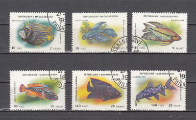 A12 S6 7 - Timbre foarte vechi - Madagascar - pesti exotici foto