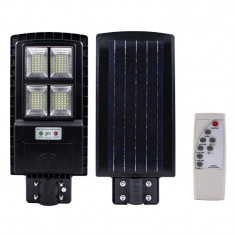 Lampa solara stradala sau de curte, 60W, lumina rece, IP65, 128SMD, telecomanda foto