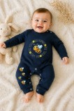 Salopeta bleumarin fara botosei Happy Bee (Marime Disponibila: 9 luni)