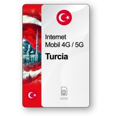eSIM Internet Turcia, valabil 7 zile, trafic 1 GB, Standard