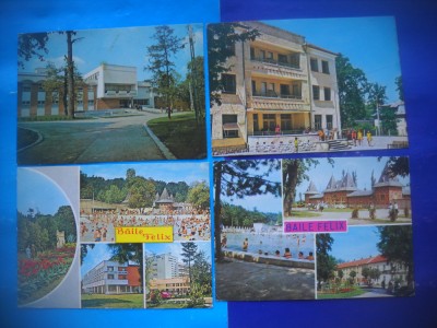 HOPCT LOT 2674 -IP-BAILE FELIX -JUD BIHOR-4 CARTI POSTALE-CIRCULATE foto