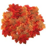 Set Frunze Platan Rosii și Portocalii pentru Decorațiuni DIY de Toamnă, CMCLASS