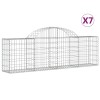 Cosuri gabion arcuite 7 buc, 200x30x60/80 cm, fier galvanizat