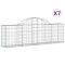 Cosuri gabion arcuite 7 buc, 200x30x60/80 cm, fier galvanizat