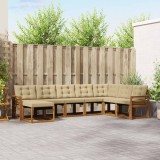 vidaXL Set de canapea cu pernă 8 pcs Natural și Bej 3368956