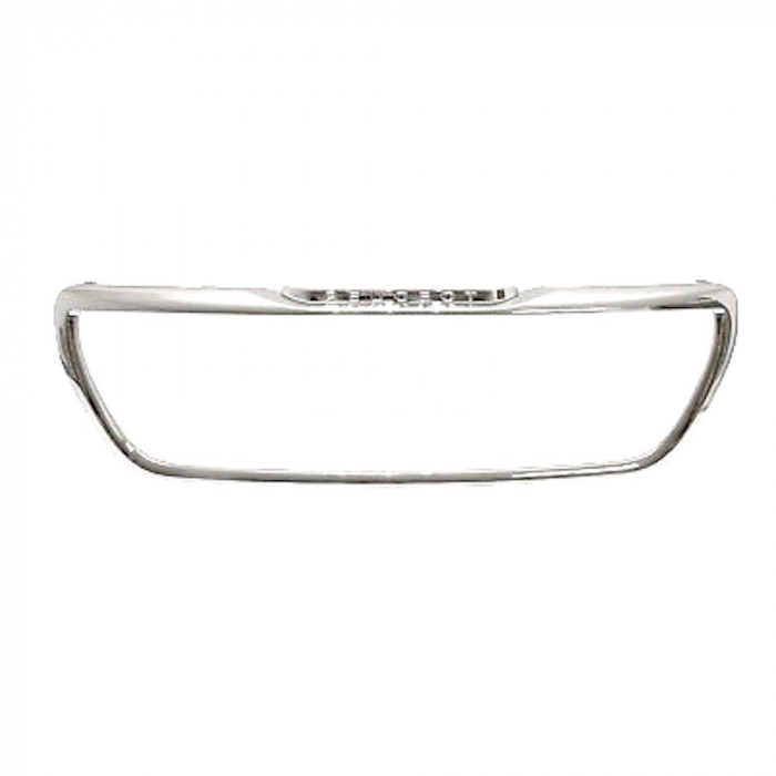 Rama grila fata Peugeot 308, 10.2013-12.2017, parte montare cromata, fara inscriptie Peugeot, 57C205-1, Aftermarket