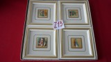 TABLOU MINIATURA PE FOITA DE AUR LOT 4 BUC. (Z15)