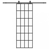 Cumpara ieftin Usa glisanta cu set de feronerie neagra 76x205 cm Sticla ESG