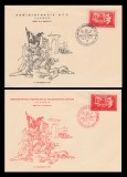 1949 Romania - 2 FDC I.C. Frimu 30 ani de la moarte (dt+ndt), LP 252 + LP 252 a